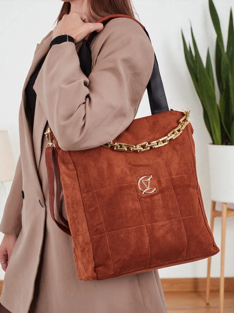 Damen Shopper Handtasche Öko-Wildleder Twilight Life