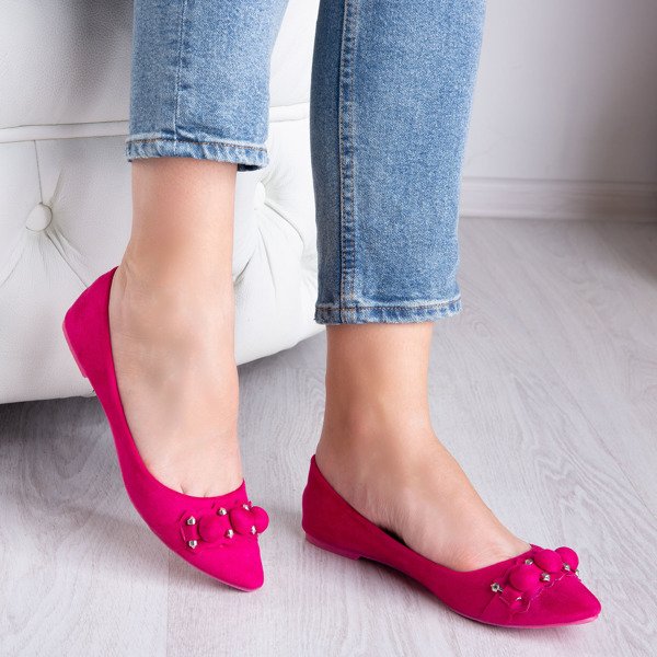 Fuchsia-Ballerinas mit Aya-Verzierungen - Schuhe 1
