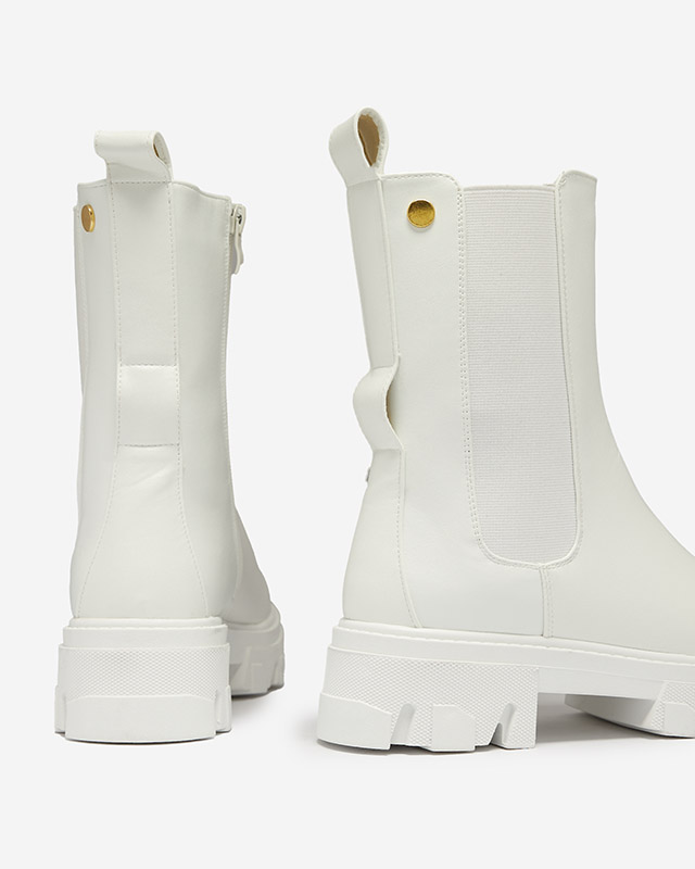 Hohe Damenstiefel in weiß Vyvieva- Footwear