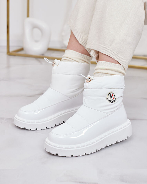 Royalfashion Жіночі черевики на снігоступах білого кольору Ireda