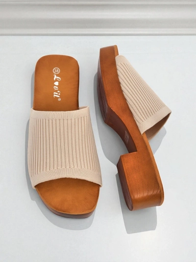 Royalfashion Damen-Pantoletten Ribbed Grace