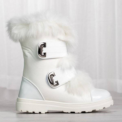 OUTLET Weiße Schneeschuhe mit Fell von Dassacia - Footwear