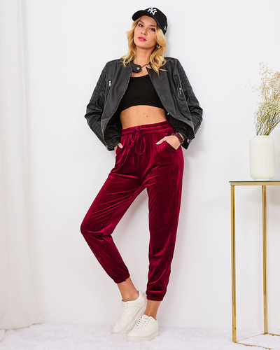 Royalfashion Graue Damen Cord-Sweatpants