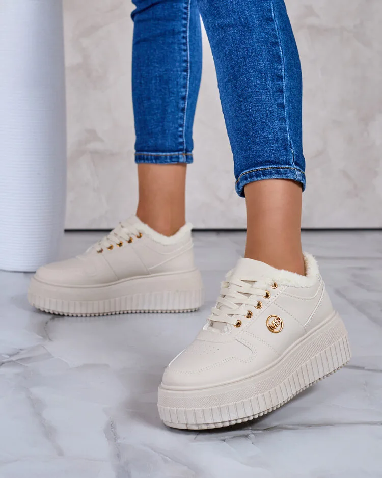 Royalfashion Warme Damen-Sneakers mit Fell Rozit