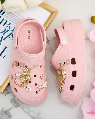 Royalfashion Damen-Gummi-Flip-Flops mit Fescas-Verzierungen