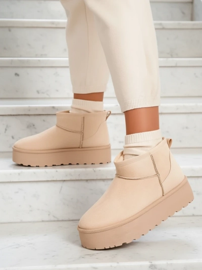 Royalfashion Damen Plateau a'la Schneestiefel Dagodo