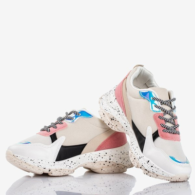 Mehrfarbige Damenschuhe mit holografischen Muzzis-Einsätzen - Schuhe 1