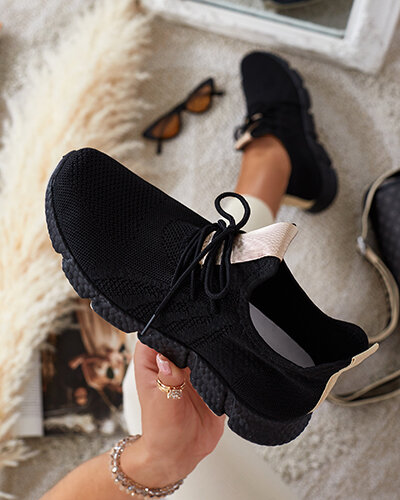 Sportschuhe in Schwarz und Beige für Damen Bommgi - Schuhe