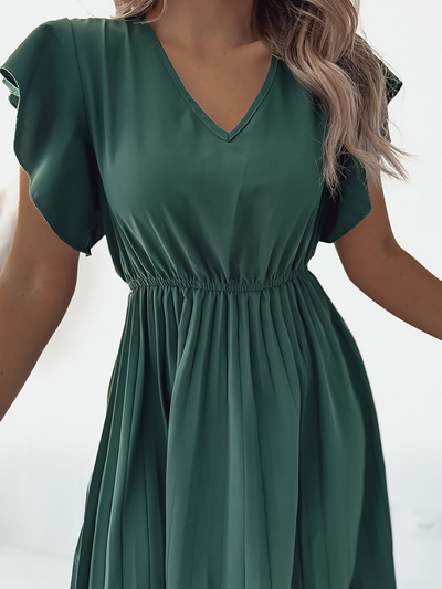 Royalfashion Damen plissiertes Midikleid