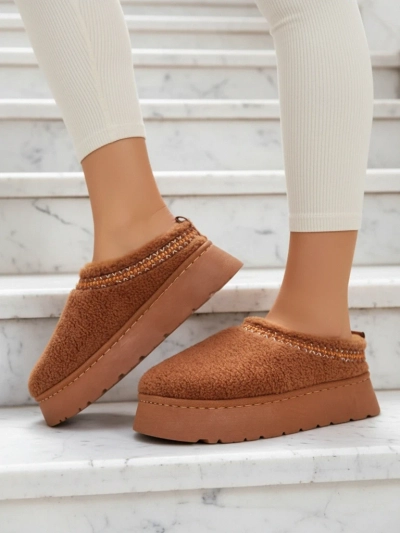 Royalfashion Kurze Damen Schneestiefel Esel