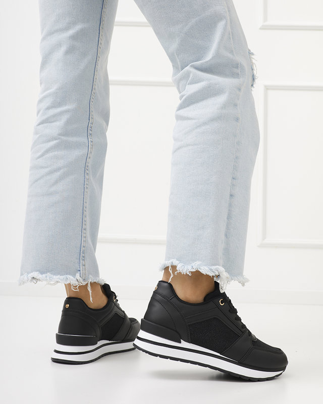 Schwarze Damen-Sportschuhe mit Glitzer Berilan - Footwear