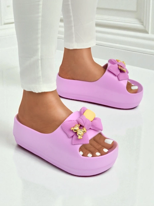 Royalfashion Жіночі гумові в'єтнамки з декоративним бантом Alday