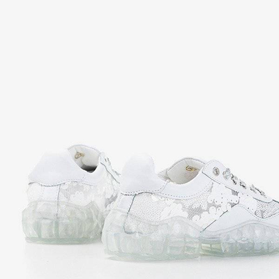 Weiße Damen-Sportschuhe mit Pailletten Polja - Footwear