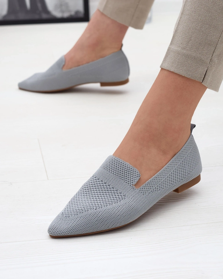 Damen Stoffballerinas in grau Aqsak- Footwear