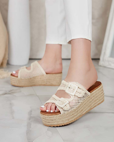 Royalfashion Damen Olcana Plateau-Flip-Flops