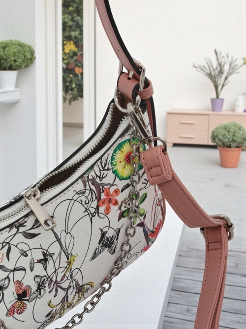 Royalfashion Маленька жіноча сумочка з екошкіри з квітковим візерунком Lily Bloom