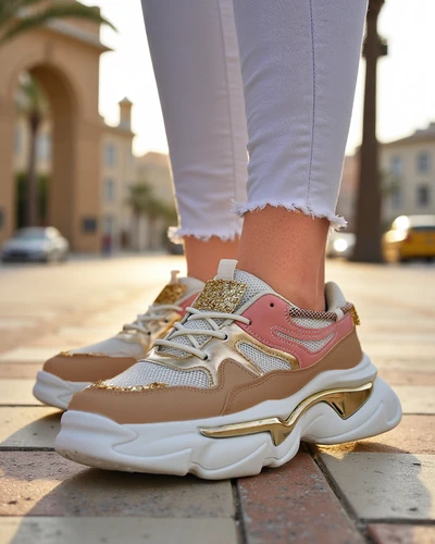 Royalfashion Damenschuhe auf einer dickeren Sohle Lesalli