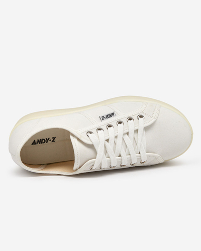 OUTLET Спортивні кросівки білого та кольору екрю на платформі Darru-Footwear