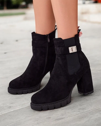 Royalfashion Damen Blockabsatz-Stiefeletten Effo