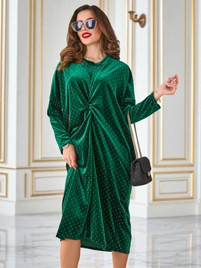 Royalfashion Damenkleid mit Raffung