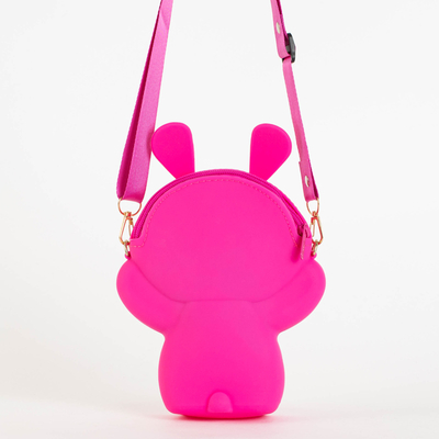 Dunkelrosa Teddybär Tasche - Accessoires