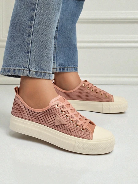 Damen Turnschuhe Afrodyta Rosa – atmungsaktive rosa Stoffschuhe für den Sommer