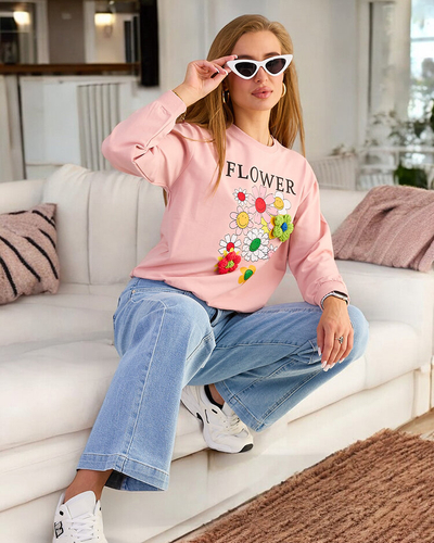 Royalfashion Women's Cotton Thin Print Sweatshirt