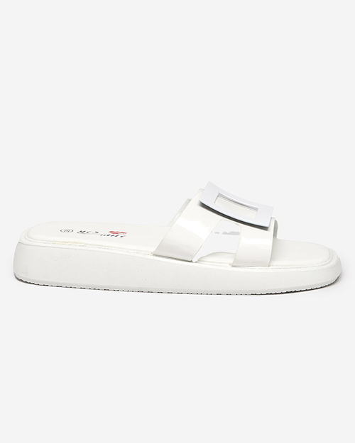 Жіночі білі тапочки з орнаментом Zegor - Взуття