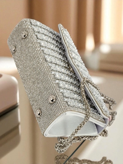 Royalfashion Damen Clutch Handtasche mit Zirkonia Elira Dusk