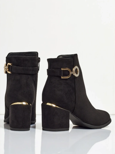 Damen Stiefeletten Talrima aus Wildlederimitat mit Blockabsatz