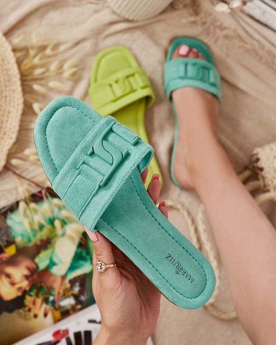 Royalfashion Mint Damen Flip-Flops mit Schnalle Rydr