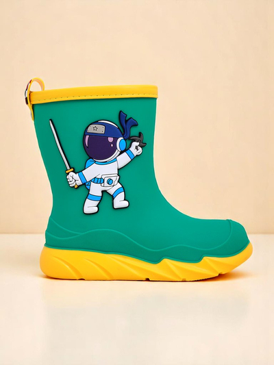Royalfashion Kinderregenstiefel mit dem Cosmos-Boy-Astronauten