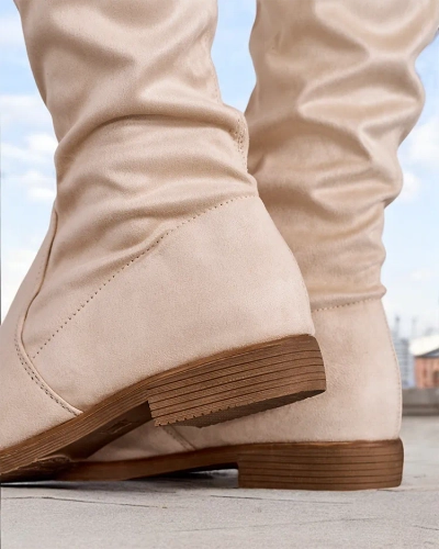 Royalfashion Damen Overknee Schlupfstiefel Lianas