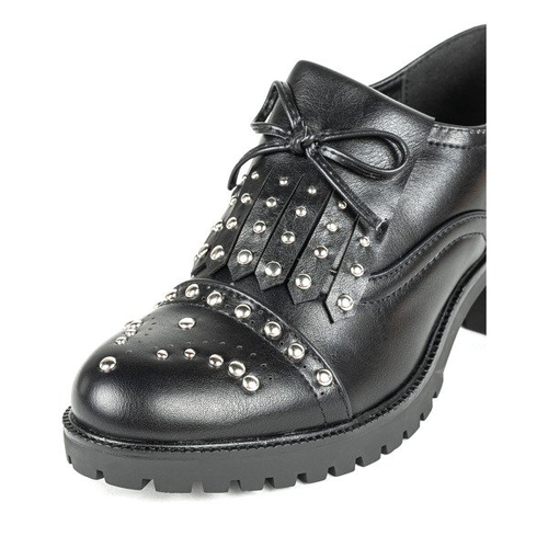 Чорне низьке взуття на товстій стійці Колорадо - Взуття