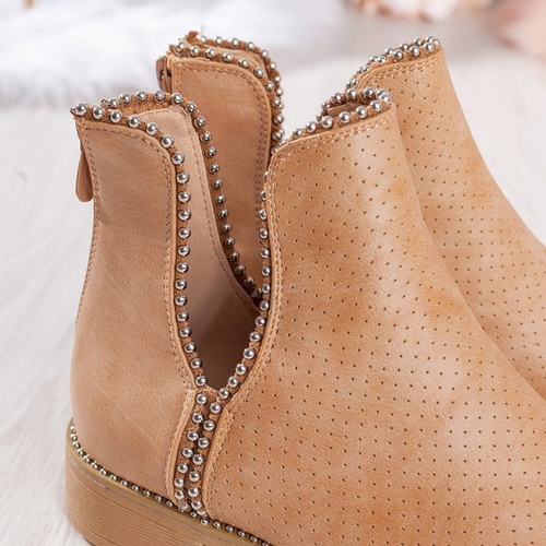 Бежеві черевики з вирізом Schannon - Взуття 1