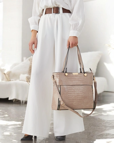 Royalfashion Lackierte Handtasche mit Prägung