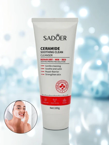 Reinigungsgel für das Gesicht—feuchtigkeitsspendend für trockene Haut und zur Reduzierung von Rötungen