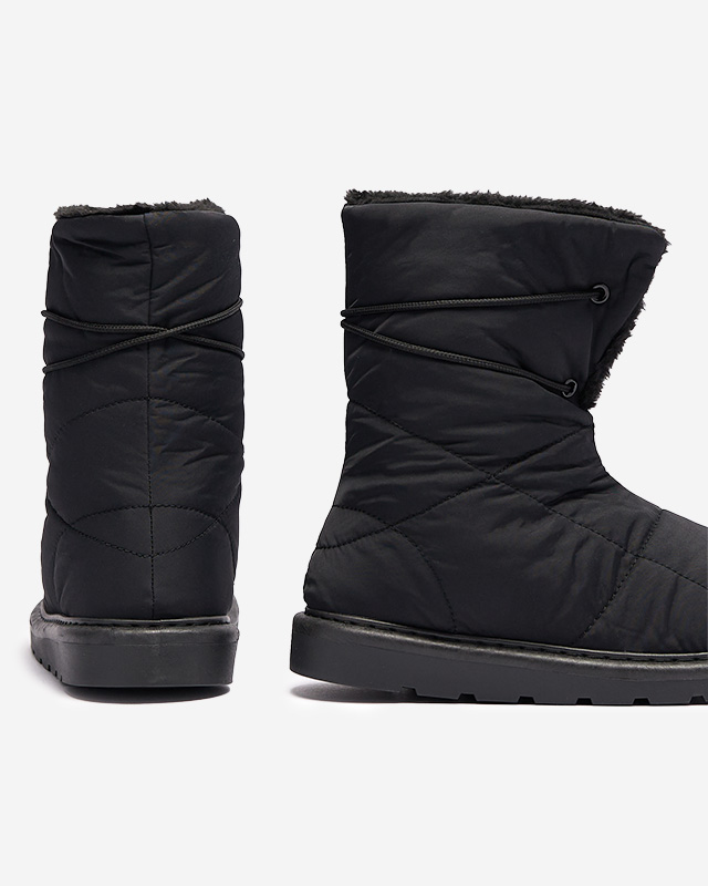 Damenstiefeletten Luna Schwarz Stoff Warm für den Winter