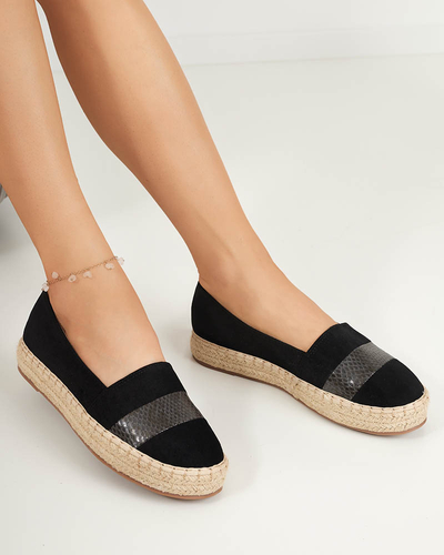 OUTLET Schwarze Damen-Espadrilles Sverope - Schuhe