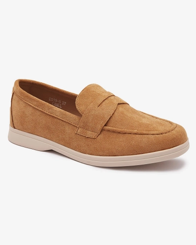 Жіночі мокасини з екозамші верблюжого кольору Daffer- Footwear