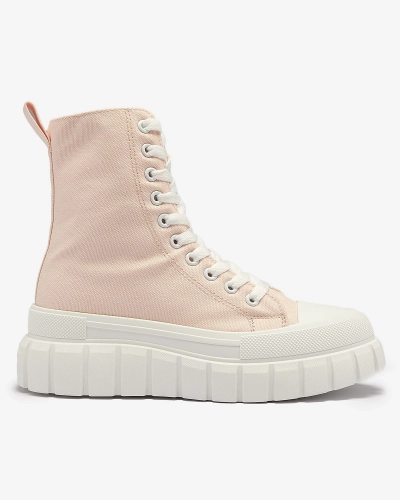 Damen Sneaker mit hohem Plateau in hellrosa Kivda- Footwear