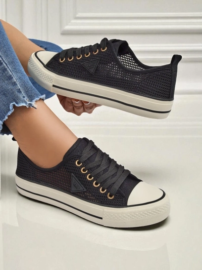 Royalfashion Damen-Lochmuster-Sneaker Rebbse
