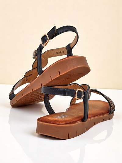 Royalfashion Damen Sandalen mit Zierriemchen Aria Shine