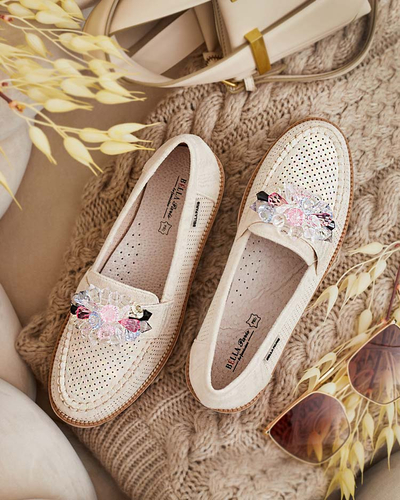 Royalfashion Mokassins mit bunten Steinen Restea