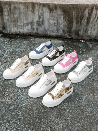 Royalfashion Damen Plattform-Sneaker Gold Welt