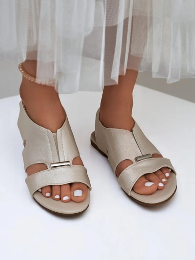 Royalfashion Damen Sandalen mit flacher Sohle Solea Comfort