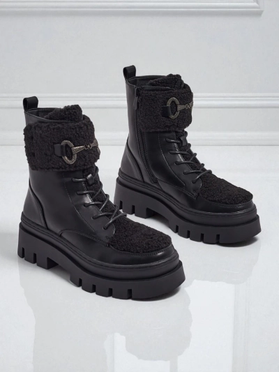 Damen Worker Boots mit Fell Safil