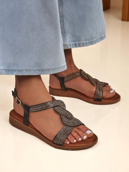 Royalfashion Damen Sandalen mit Zierriemchen Aria Shine