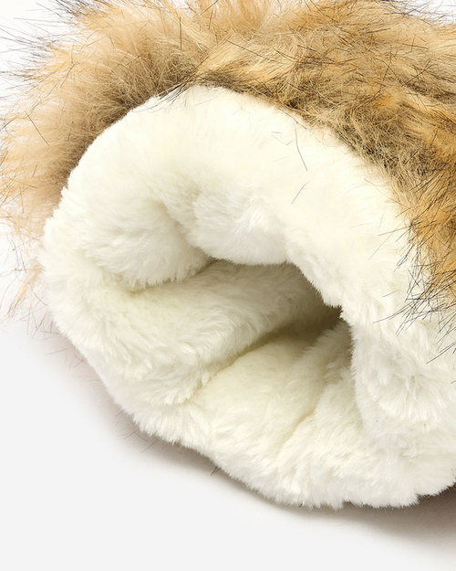 Royalfashion Світло-коричневі черевики-сліпони а-ля снігоступи для жінок Gomllo