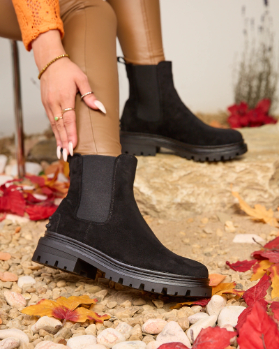 Royalfashion Schwarze isolierte Damenstiefel Comfy Walk